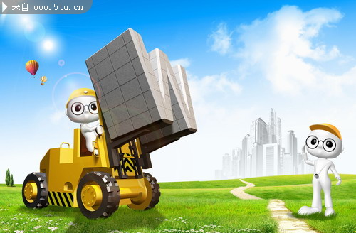 开叉车的3d小人高清图 - 稀有高精度图片 - 百图