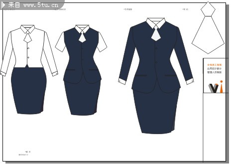 VI服装模板 员工服装设计稿_VI模板_标志VI_矢