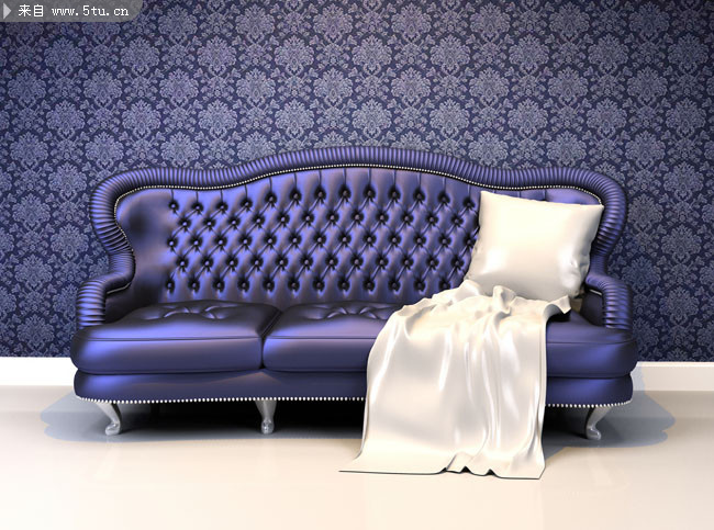 现代风格真皮三人沙发图片 _其它_生活家居_稀