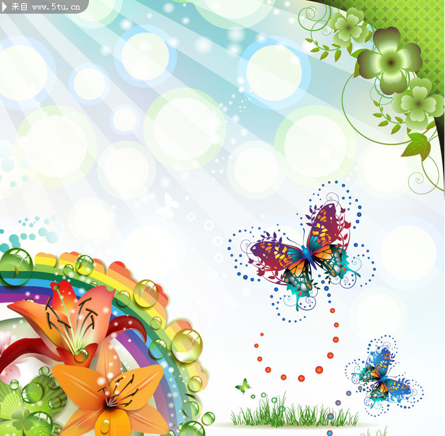 漂亮花纹花藤装饰画素材_其它源稿_源文件库