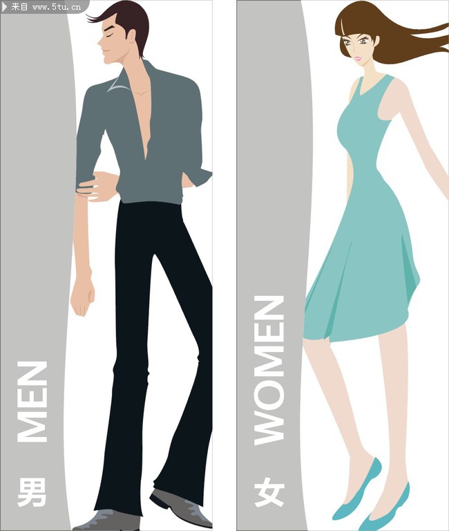 <em>男女卫生间</em>标识 男女<em>矢量图</em>_公共标识_标志vi