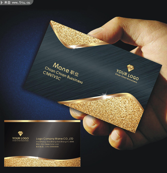 公司高贵名片模板 投资金融名片 _名片模板_设