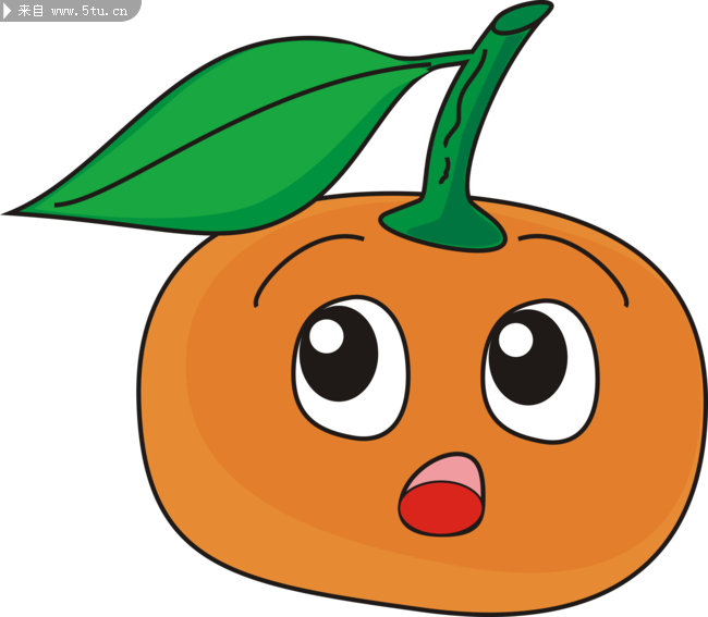 可爱的桔子 柑橘 漫画 卡通 拟人
