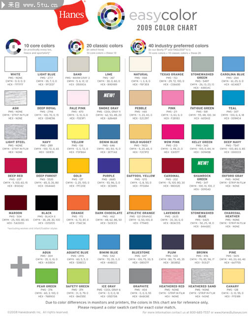 两套著名手绘T恤常用浅色系ai\/ps色板