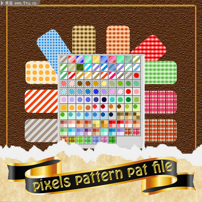 小格子小圆圈等像素ps填充