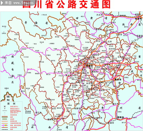 四川省交通地图全图下载_地图集_交通地理_矢
