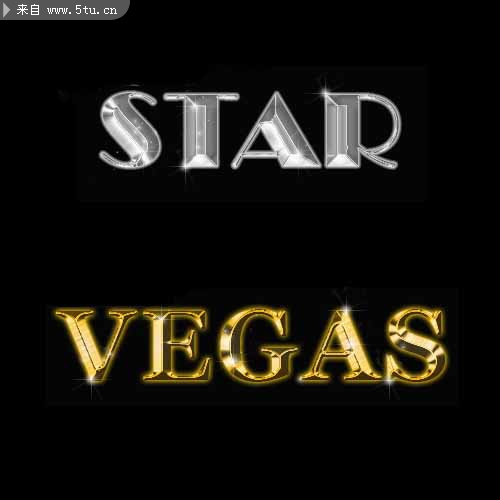 做金属字体不求人--金属闪耀字体ps动作