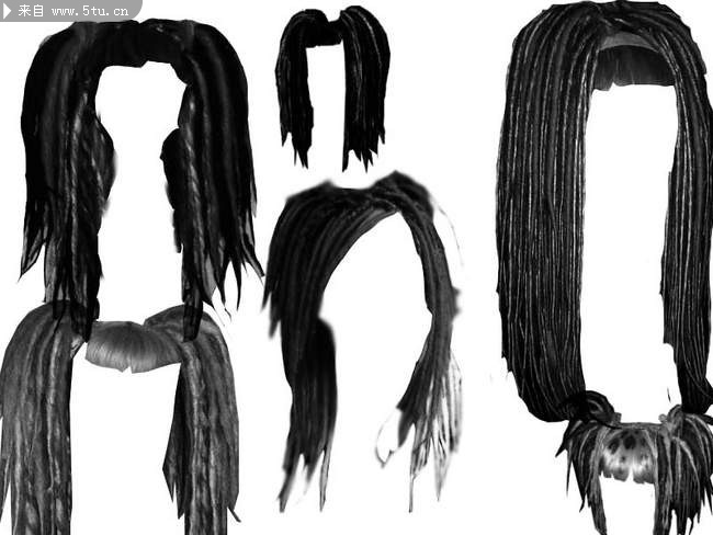 16套<em>发型ps</em>笔刷合集--辫子头发纹理发丝等 - 字