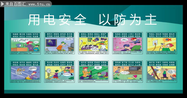 家庭用电安全宣传展板