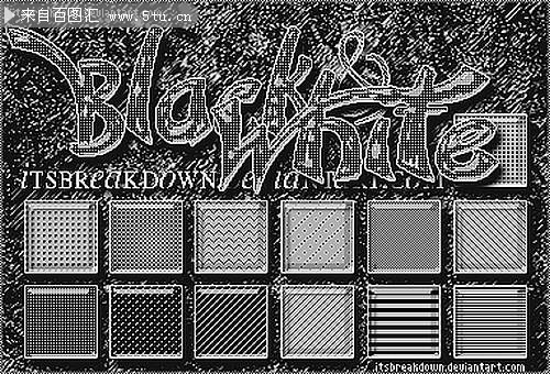 黑白像素图案ps样式