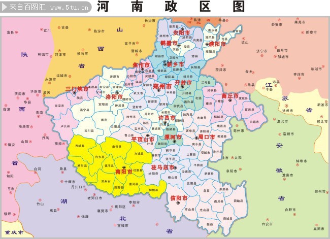 河南省行政地图