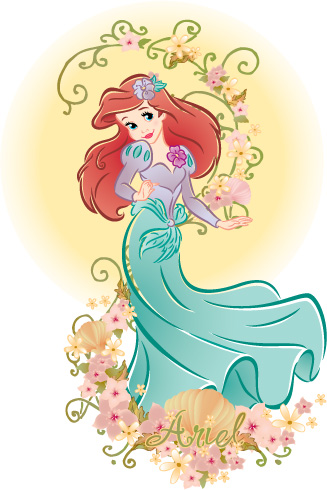 迪士尼公主秋天系列5幅