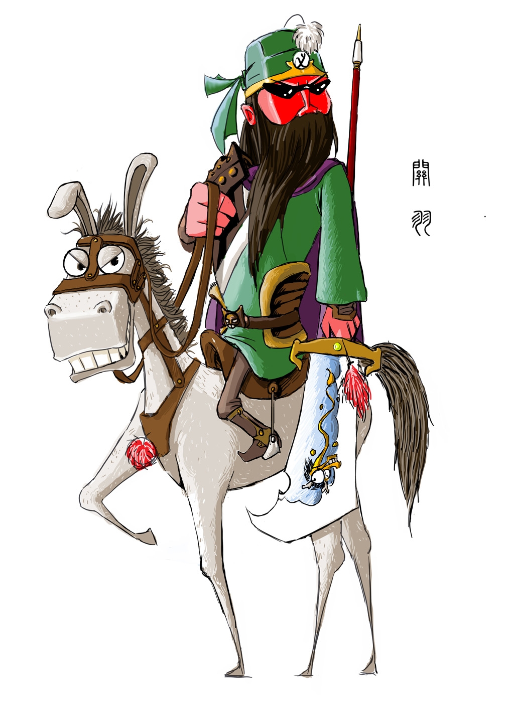 原创张飞关羽刘备卡通人物设定