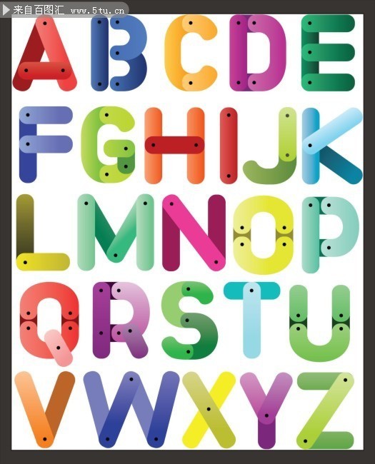 英文字母矢量素材