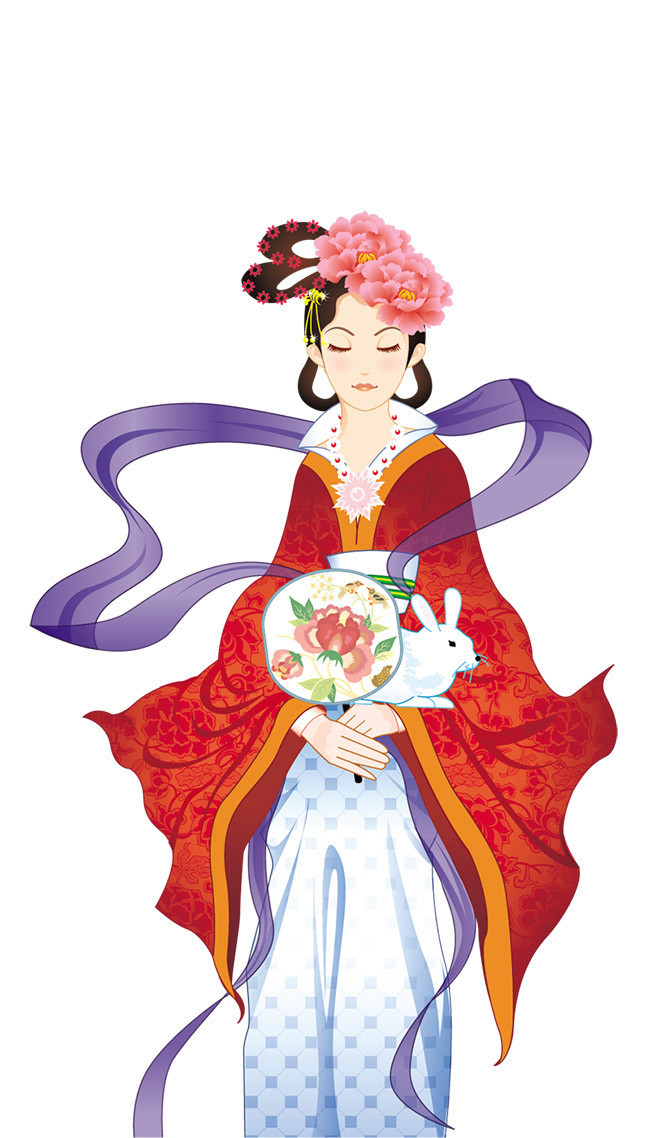 17张手绘嫦娥图片打包下载