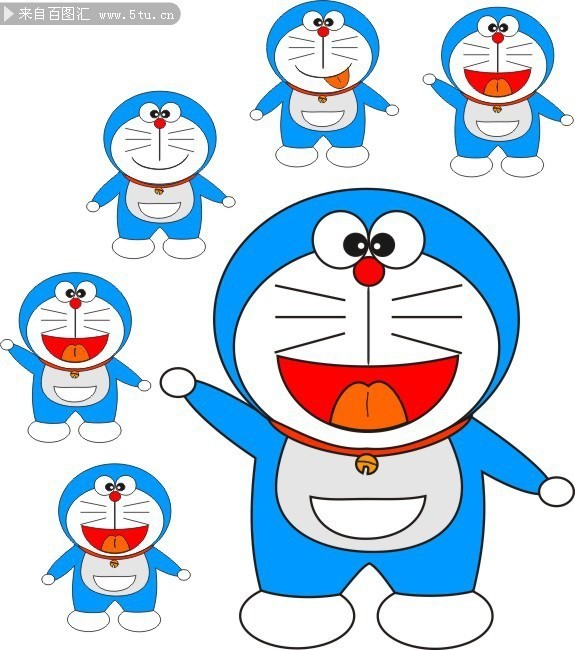 机器猫小叮当图片-矢量素材-百图汇设计素材