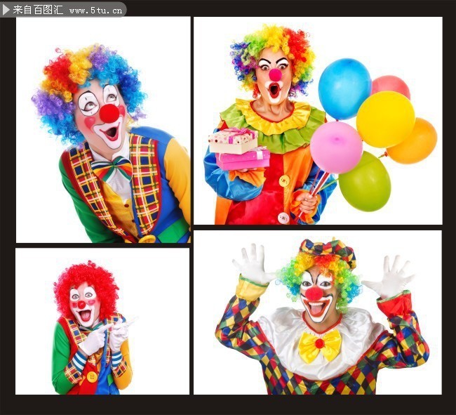 快乐的滑稽小丑高清图片