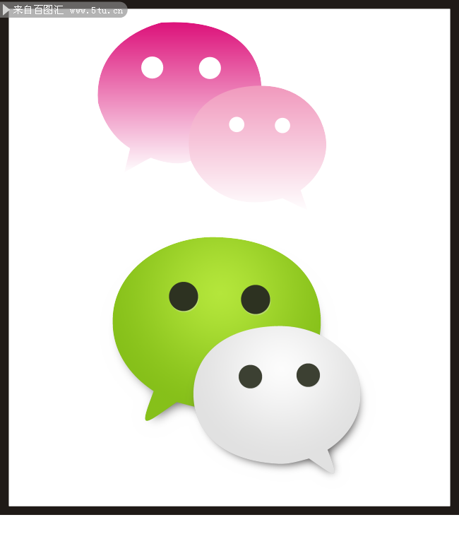 微信标志-矢量素材-百图汇设计素材