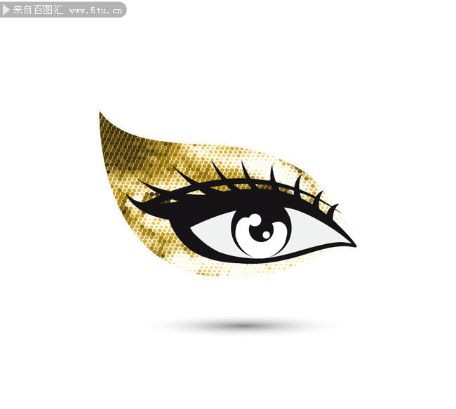 金色眼影眼睛设计