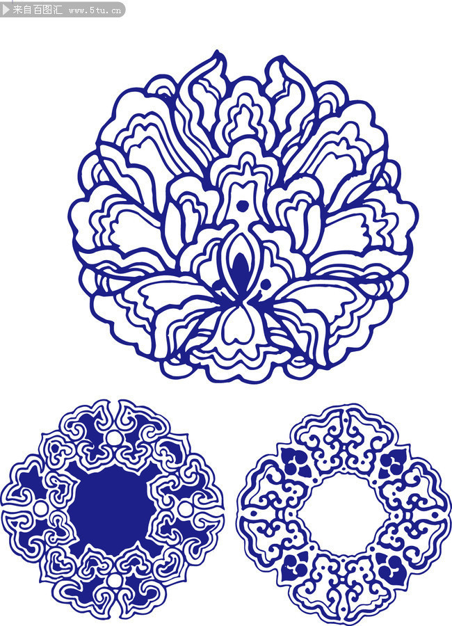 青花瓷花纹图案