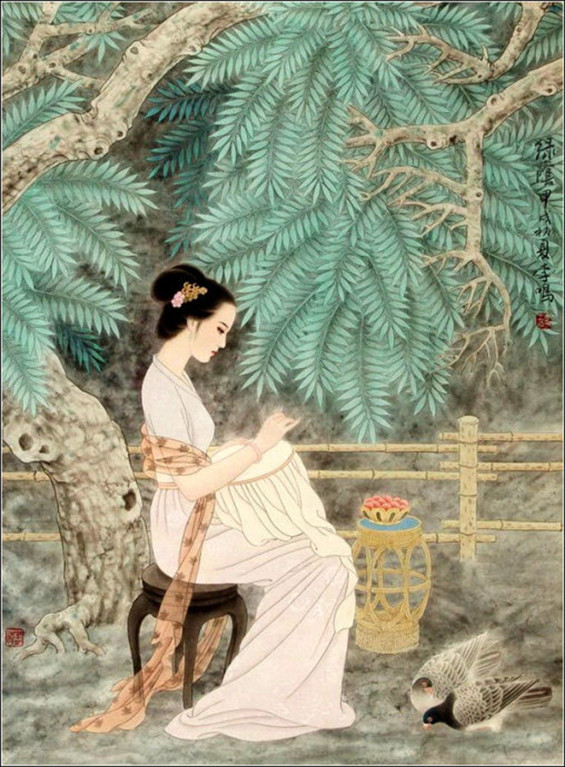 24张工笔古典美女图片打包