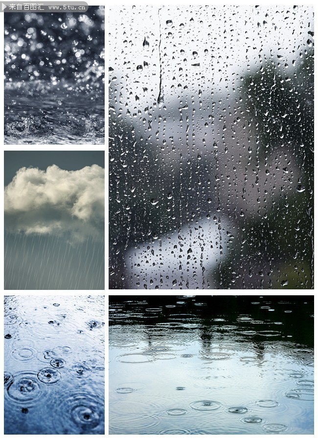 5张雨,水滴背景图片打包下载