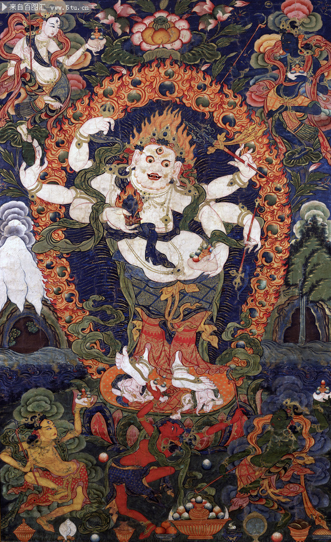 六臂白玛哈嘎拉-高清图片-百图汇设计素材
