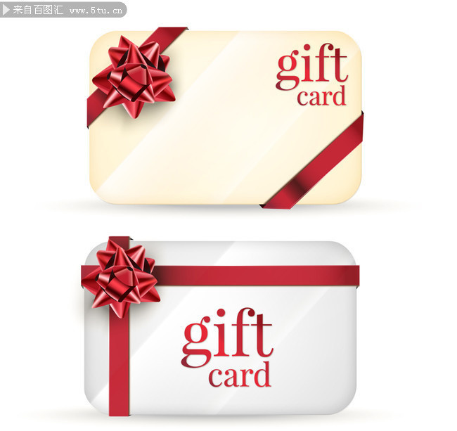 2款圆角礼品卡-矢量素材-百图汇设计素材