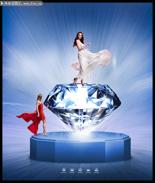 创意钻石海报psd分层素材