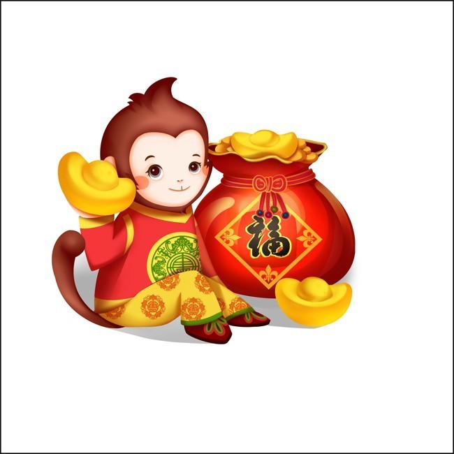 可爱卡通福猴图片