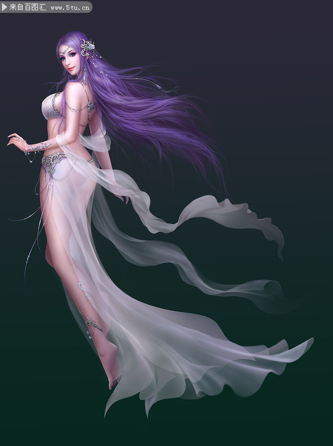 月光女神游戏人物-高清图片-百图汇设计素材