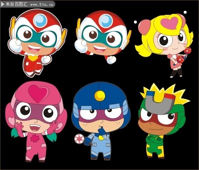 开心超人矢量图片