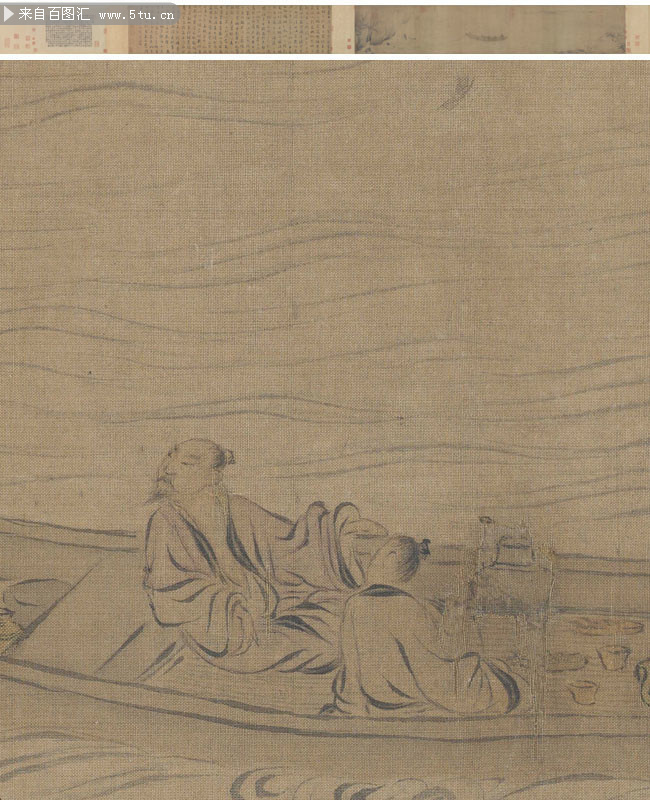 宋 马和之 后赤壁图赵构书赋卷(全卷)绢本-高清图片-百图汇设计素材