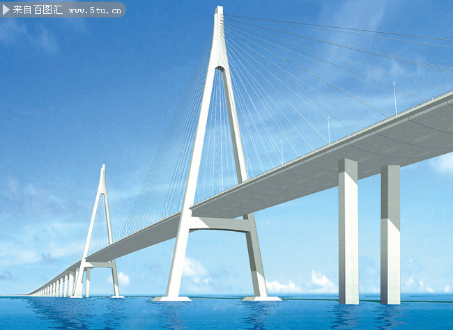 杭州跨海大桥风景摄影图片素材