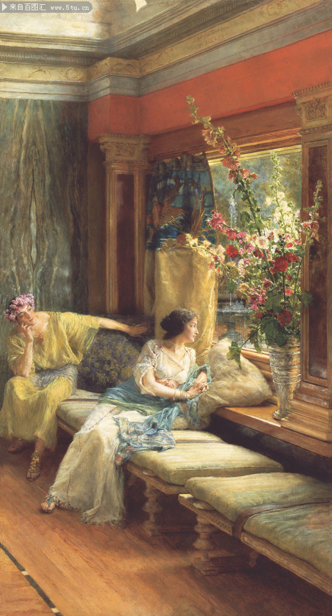英国 劳伦斯·阿尔玛-塔德玛 枉然之恋 油画