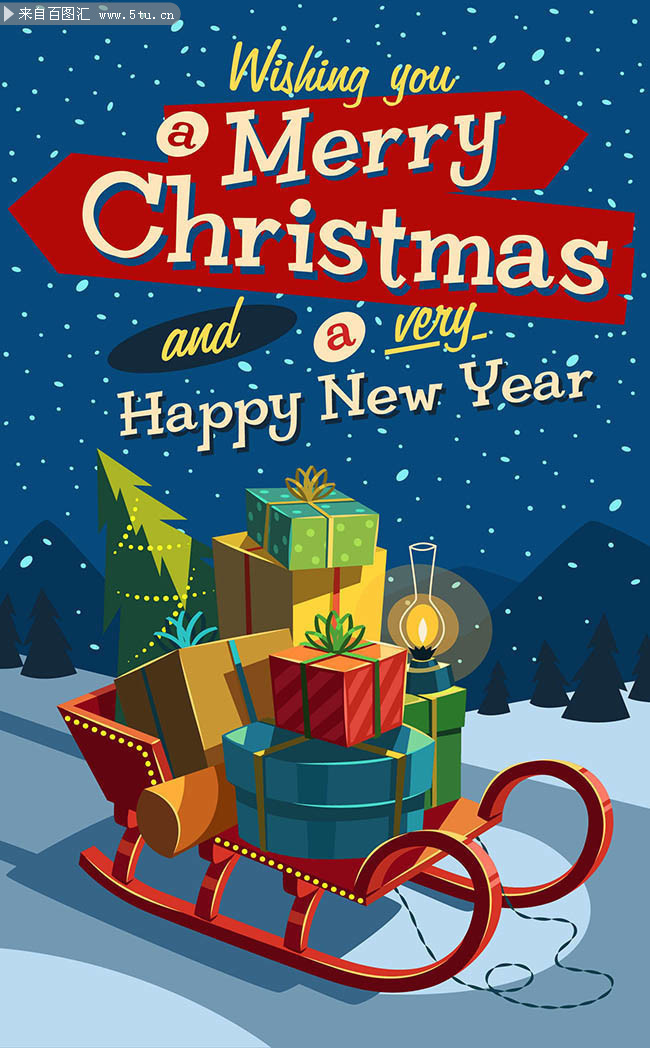 圣诞节卡片矢量图片下载