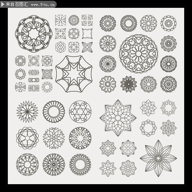 对称花纹矢量图片素材