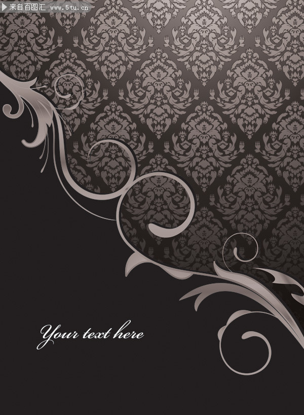 欧式花纹背景图片素材