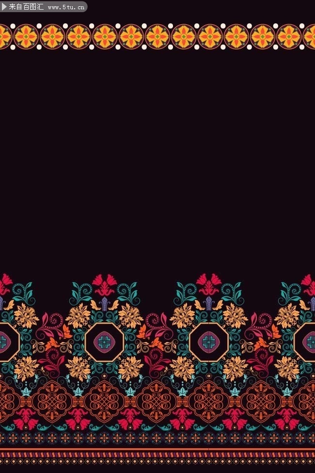 民族风古典花纹背景素材