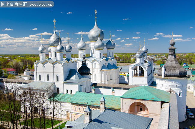 雅罗斯拉夫尔建筑鸟瞰风景图片-高清图片-百图汇设计素材