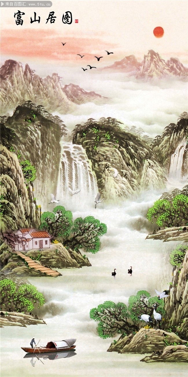 富山居图国画山水-原创设计素材交易-百图汇设计素材