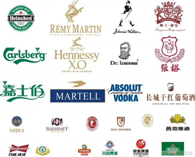 一些酒的矢量标志