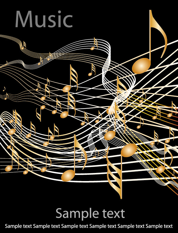 42款潮流音符旋律曲谱矢量合辑-矢量素材-百图汇设计素材