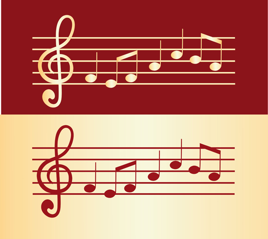 42款潮流音符旋律曲谱矢量合辑-矢量素材-百图汇设计素材