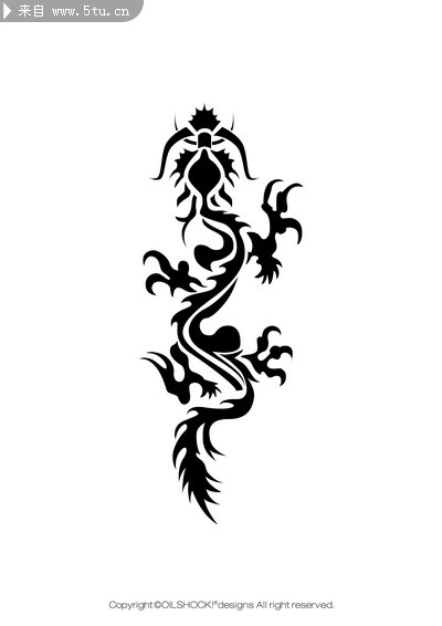 漂亮宝剑图腾纹身图案