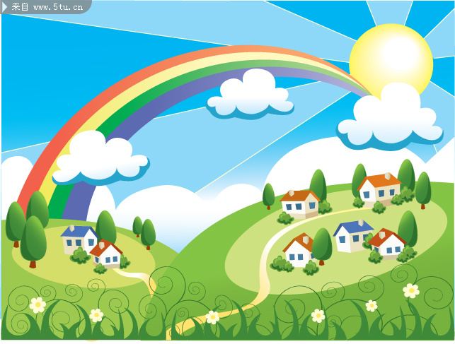 大自然卡通风景