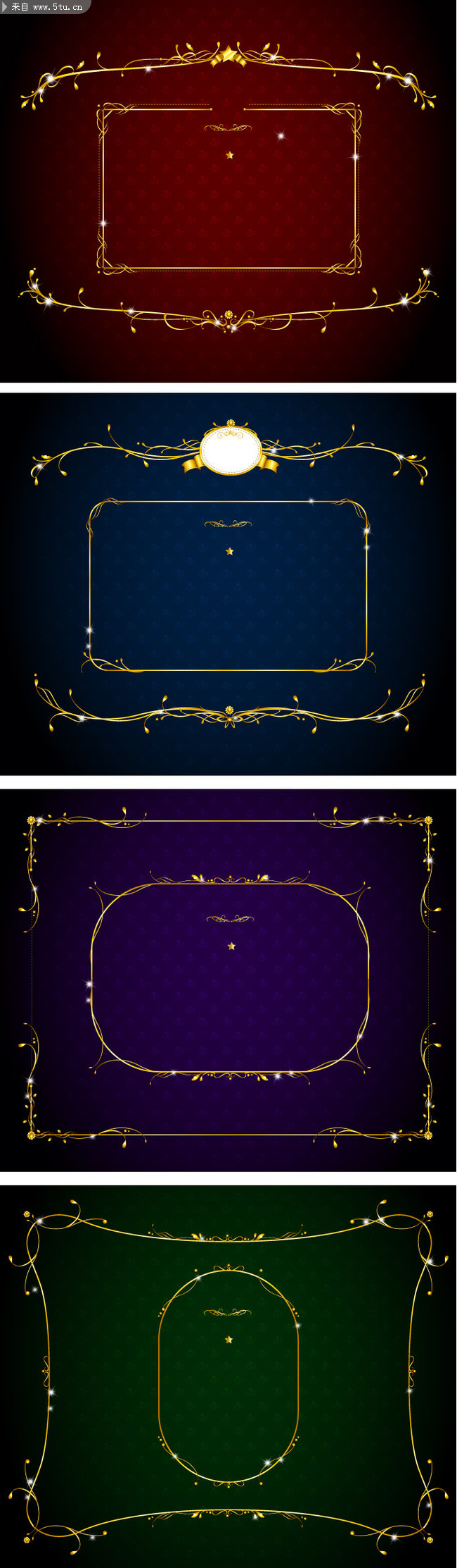 欧美华丽边框矢量设计