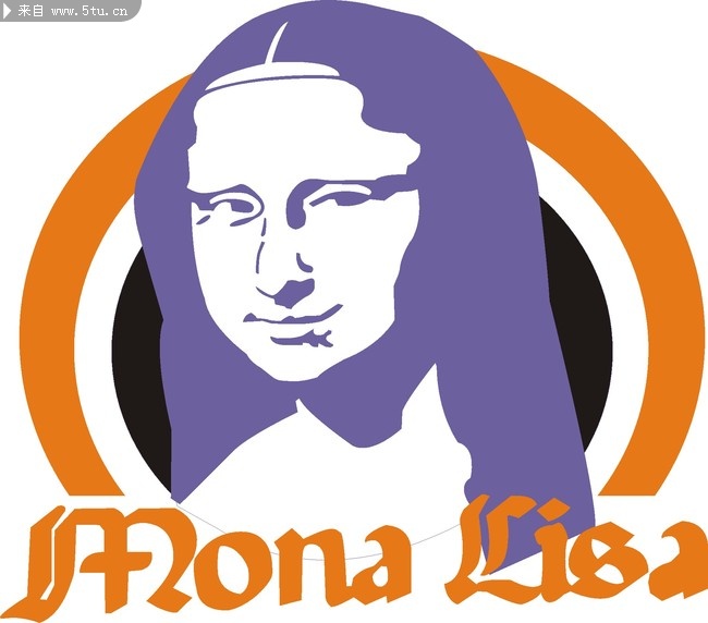 蒙娜丽莎十字绣标志