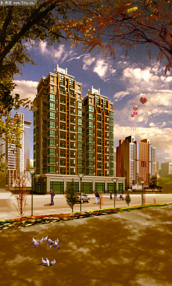 ps合成室外效果图