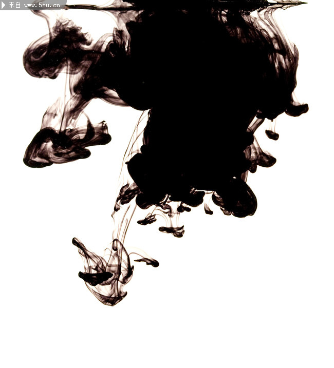 墨水在水中扩散效果高清图片